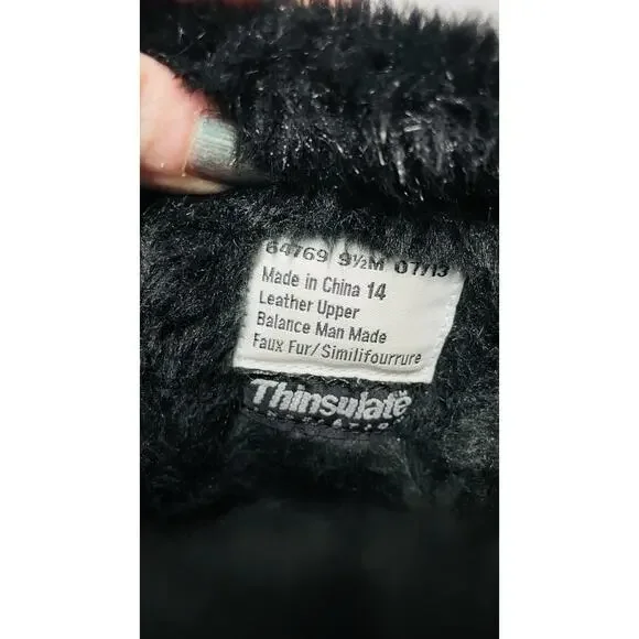 •Clarks Winter Boots Wave Walk Leather Faux Fur Insulated Waterproof 9.5 - Picture 10 of 10